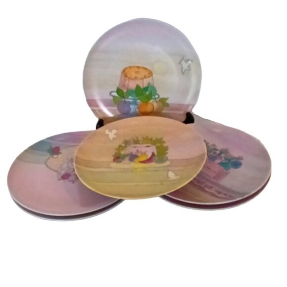 Vintage 1984 Dessert Plates by Annie Chazottes Set of 6 Collection Couer - Picture 4 of 11
